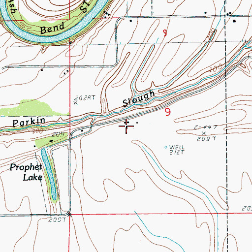 Topographic Map of Riverside, AR