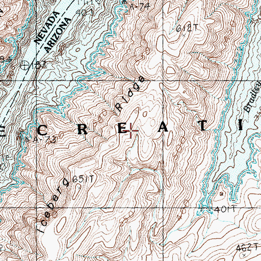 Topographic Map of Iceberg Ridge, AZ