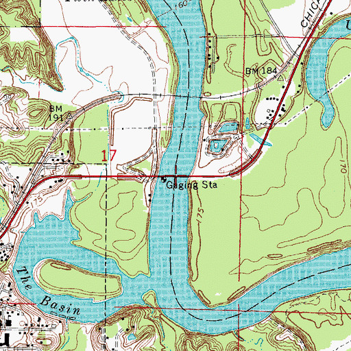 Topographic Map of White River Bridge, AR