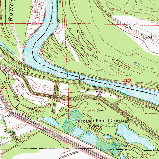 Topographic Map of Panther Forest Landing, AR