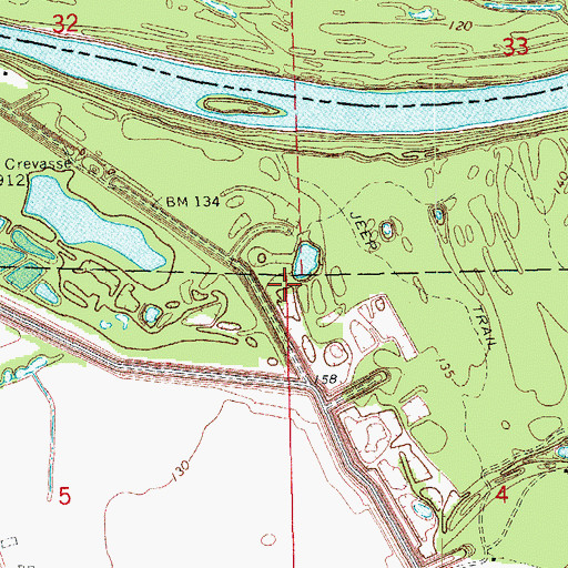 Topographic Map of Vinson (historical), AR