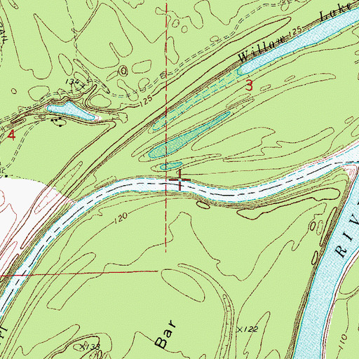 Topographic Map of Linwood Landing, AR