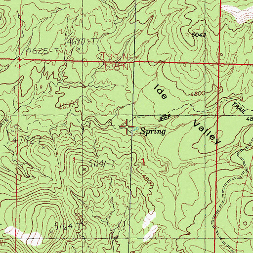 Topographic Map of Ide Valley, AZ