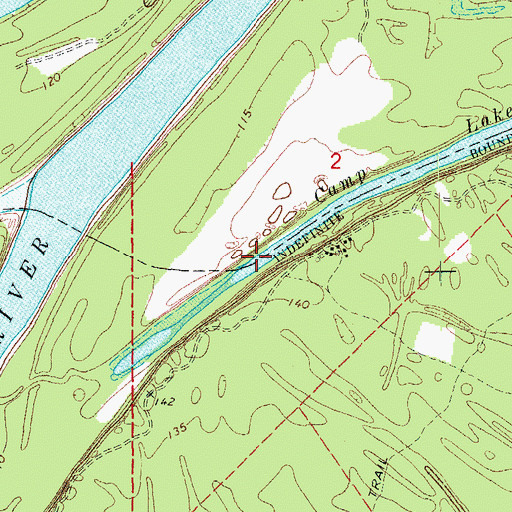 Topographic Map of Carter Point Landing, AR