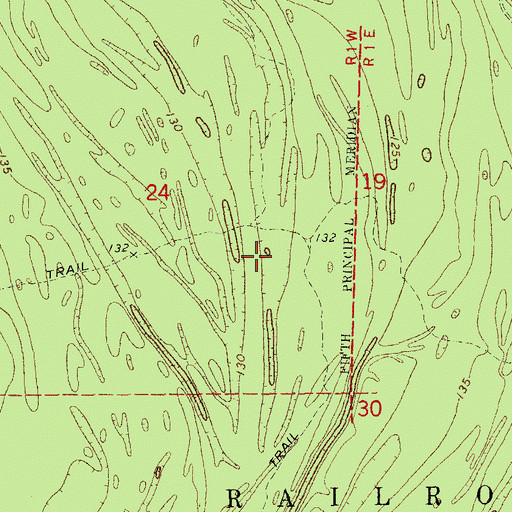 Topographic Map of Island Number 82, AR