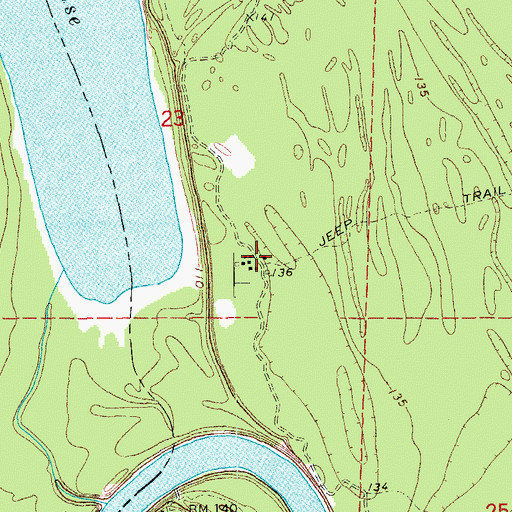 Topographic Map of Point Comfort, AR