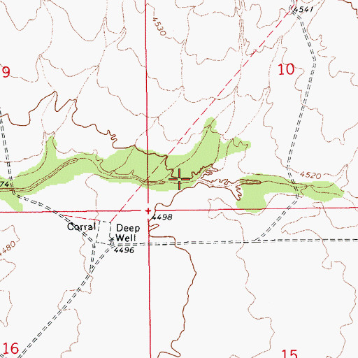 Topographic Map of Ideal Draw, AZ