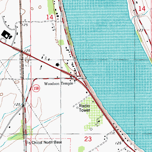 Topographic Map of Chanticleer, AR