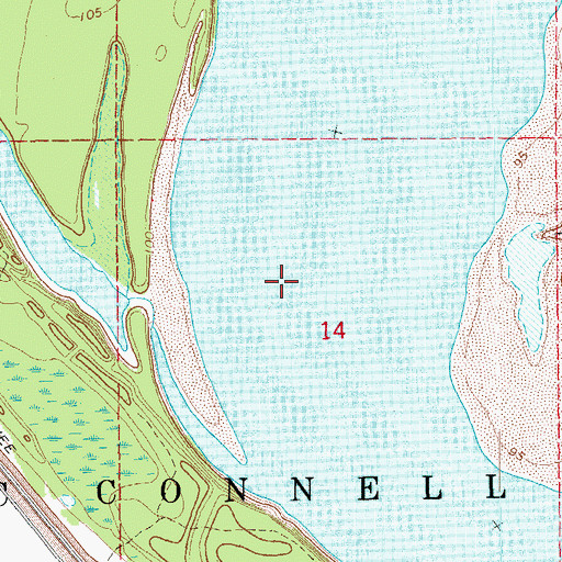 Topographic Map of Walker Bend, AR