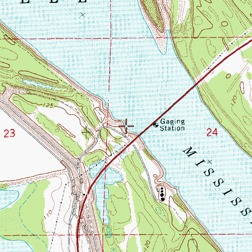 Topographic Map of Sunnyside Landing, AR