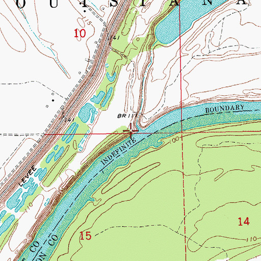 Topographic Map of Mosswood Landing, AR