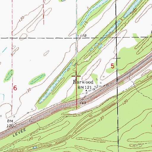 Topographic Map of New Hope Church (historical), AR