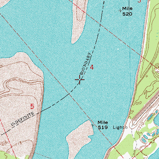 Topographic Map of Kentucky Bend, AR