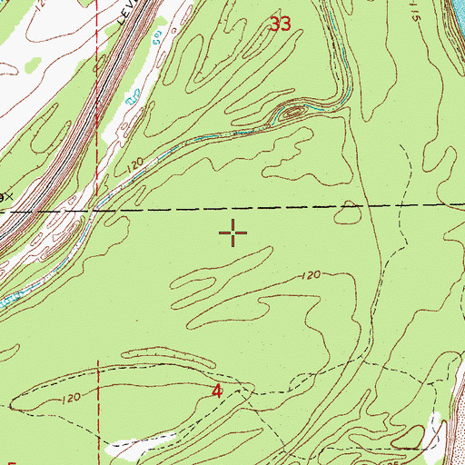 Topographic Map of Island Number 86, AR