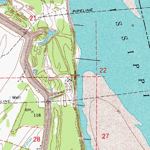 Topographic Map of Seven Oaks Landing, AR