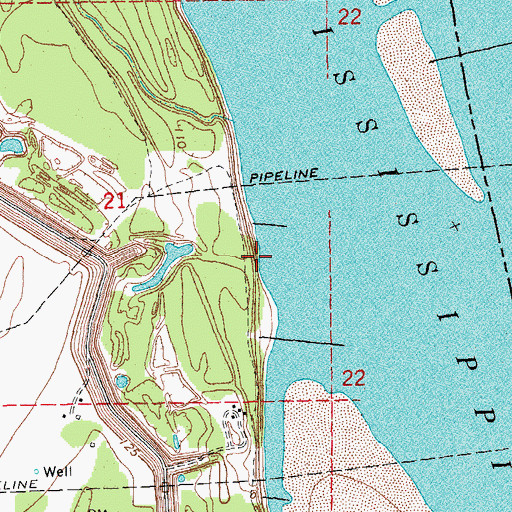 Topographic Map of Lakeport Landing, AR