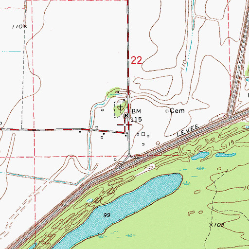 Topographic Map of Sterling School (historical), AR
