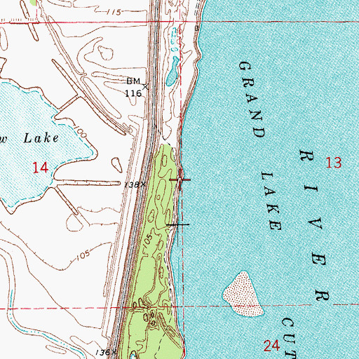 Topographic Map of Coal Landing, AR