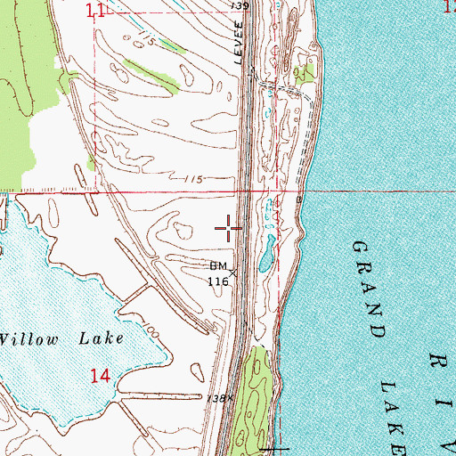 Topographic Map of Saint Luke Church (historical), AR