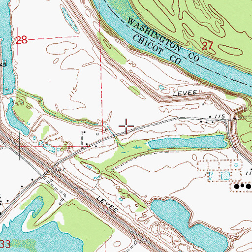 Topographic Map of Rising Sun Church (historical), AR