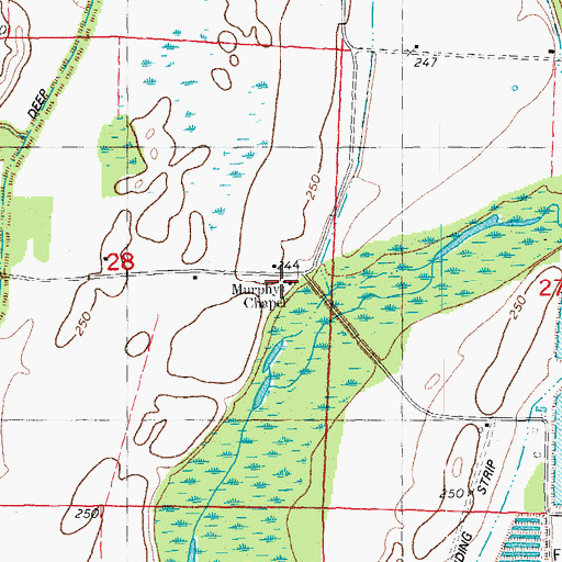 Topographic Map of Bridge School (historical), AR