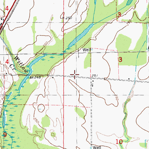 Topographic Map of Elm Grove School (historical), AR