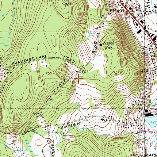 Topographic Map of Town of Monson, MA
