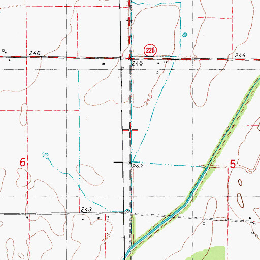 Topographic Map of Page School (historical), AR