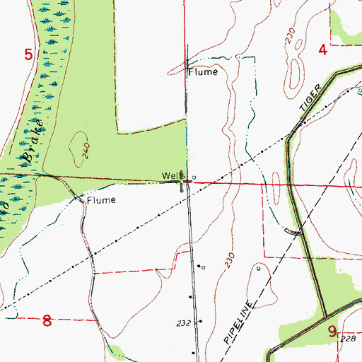 Topographic Map of Tuscany (historical), AR