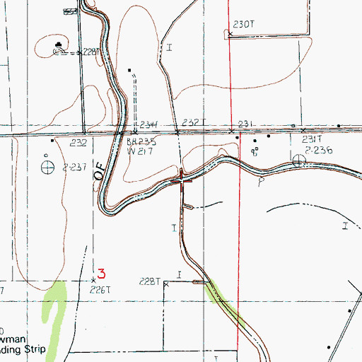 Topographic Map of Redmond Old River, AR