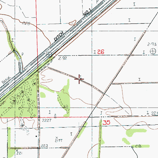 Topographic Map of Tyronza Cut-off, AR