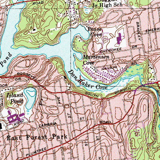 Topographic Map of Dan Baker Cove, MA