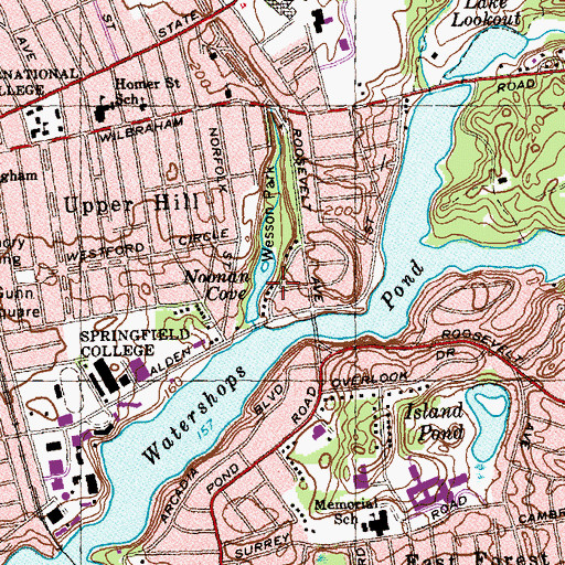 Topographic Map of Noonan Cove, MA