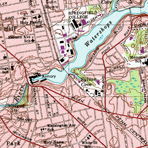Topographic Map of Sylvan Cove, MA