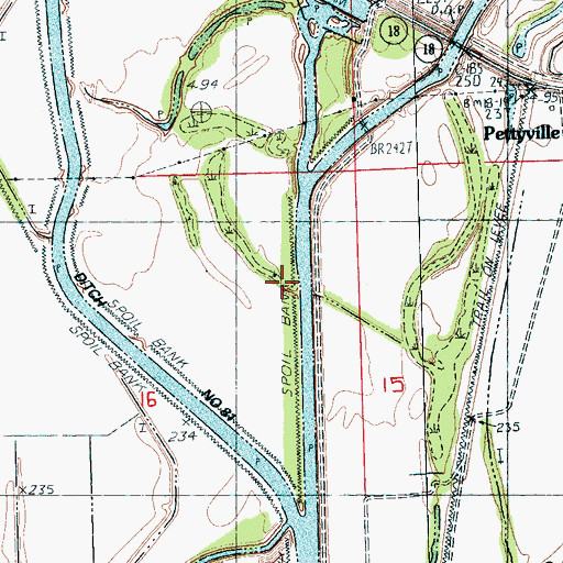 Topographic Map of Stumpy Chute, AR