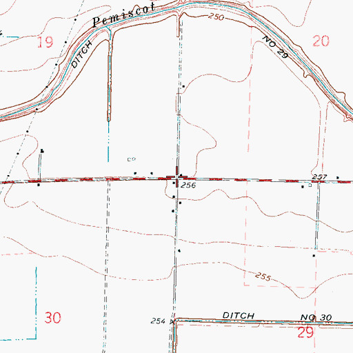 Topographic Map of Chisms Store (historical), AR