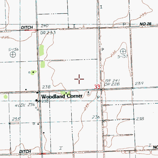Topographic Map of Brahnon Cypress Slough (historical), AR