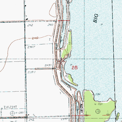 Topographic Map of Tims Point, AR
