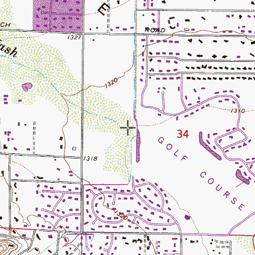 Topographic Map of Indian Bend Wash, AZ