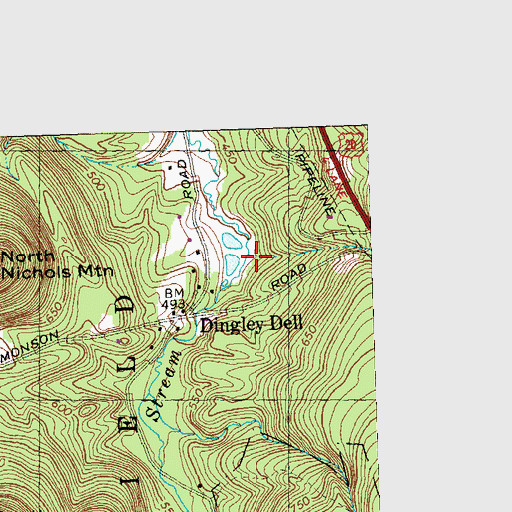 Topographic Map of Balloon Port at Dingley Dell, MA