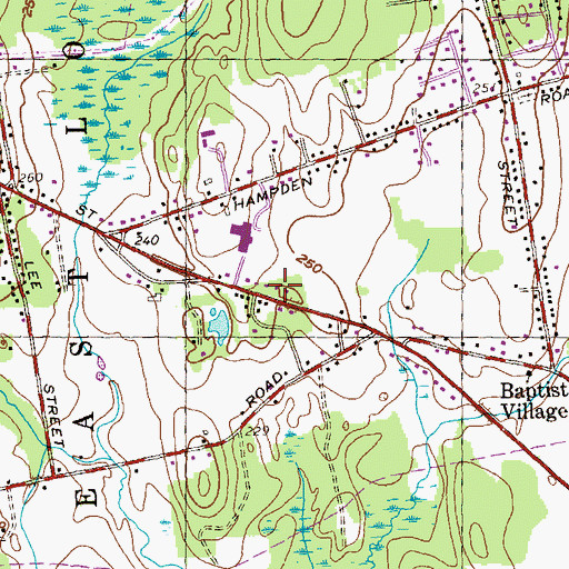 Topographic Map of Sunny Knoll Airport (historical), MA