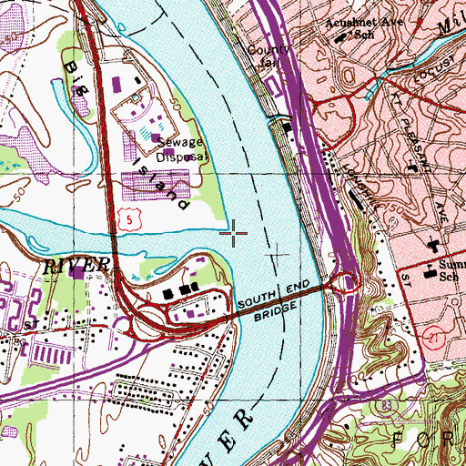 Topographic Map of Westfield River, MA