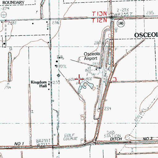Topographic Map of Riverlawn Country Club, AR