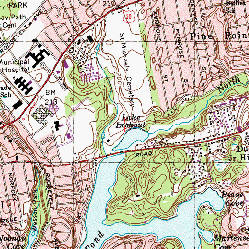 Topographic Map of City of Springfield, MA