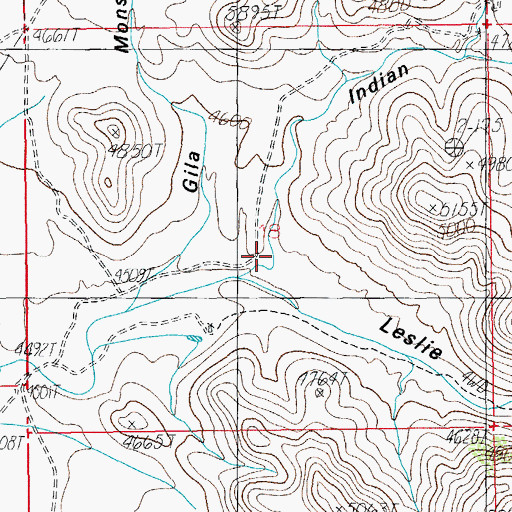 Topographic Map of Indian Canyon, AZ