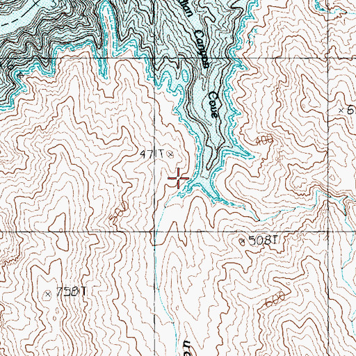 Topographic Map of Indian Canyon, AZ