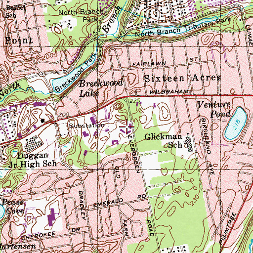 Topographic Map of WNEK-FM (Springfield), MA