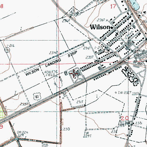 Topographic Map of Rivercrest Junior High, AR