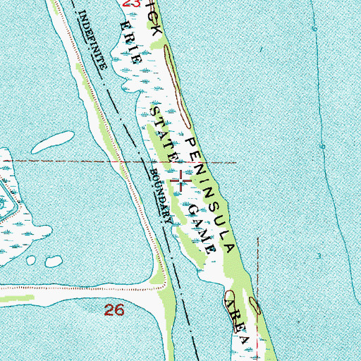 Topographic Map of Erie State Game Area, MI