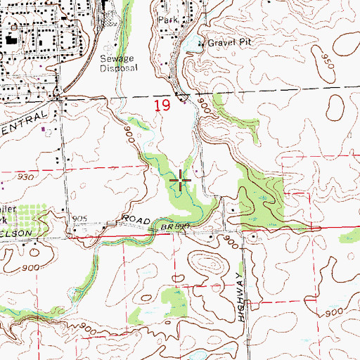 Topographic Map of Garrison Drain, MI